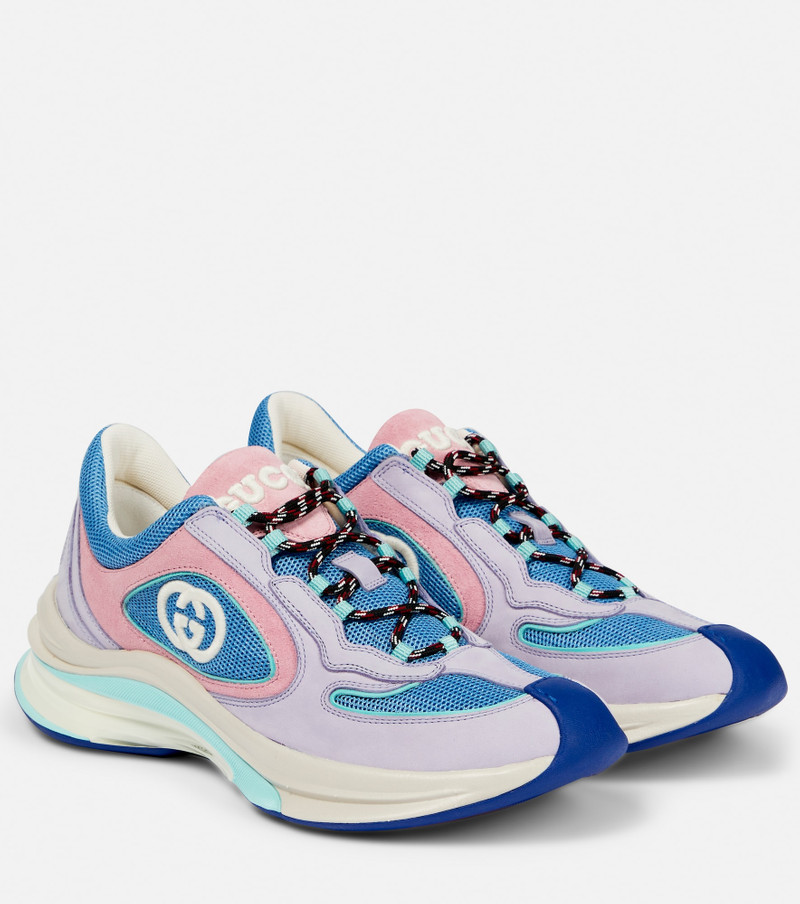 Gucci Run suede and mesh sneakers - 1