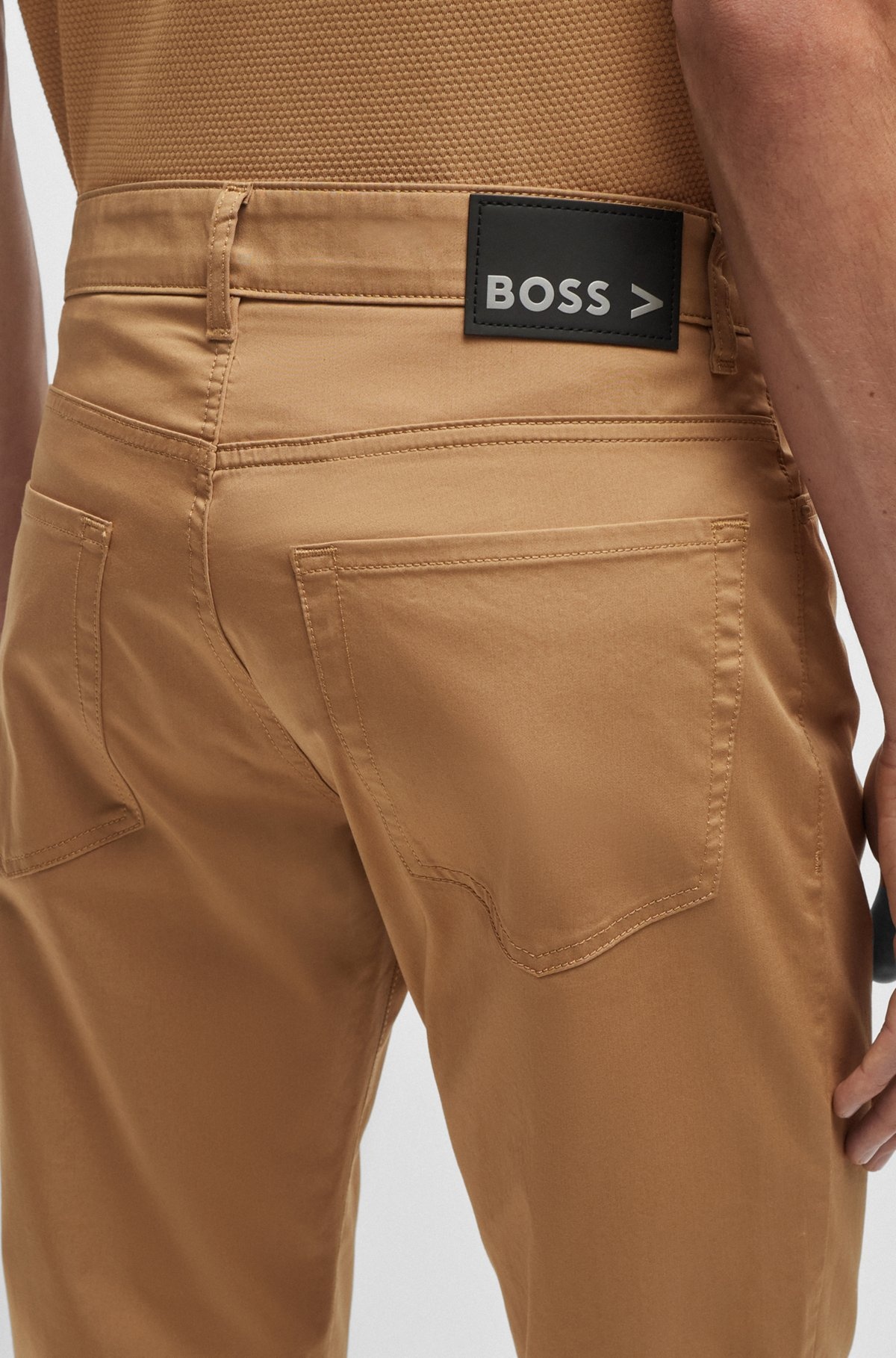 REGULAR-FIT JEANS IN SATIN STRETCH DENIM - 5