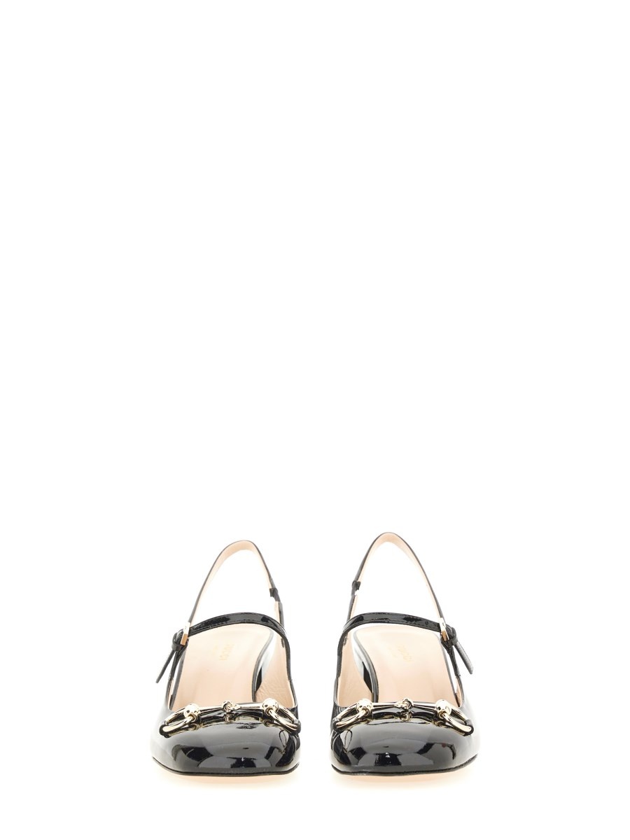 PATENT LEATHER PUMPS WITH HORSEBIT - 2