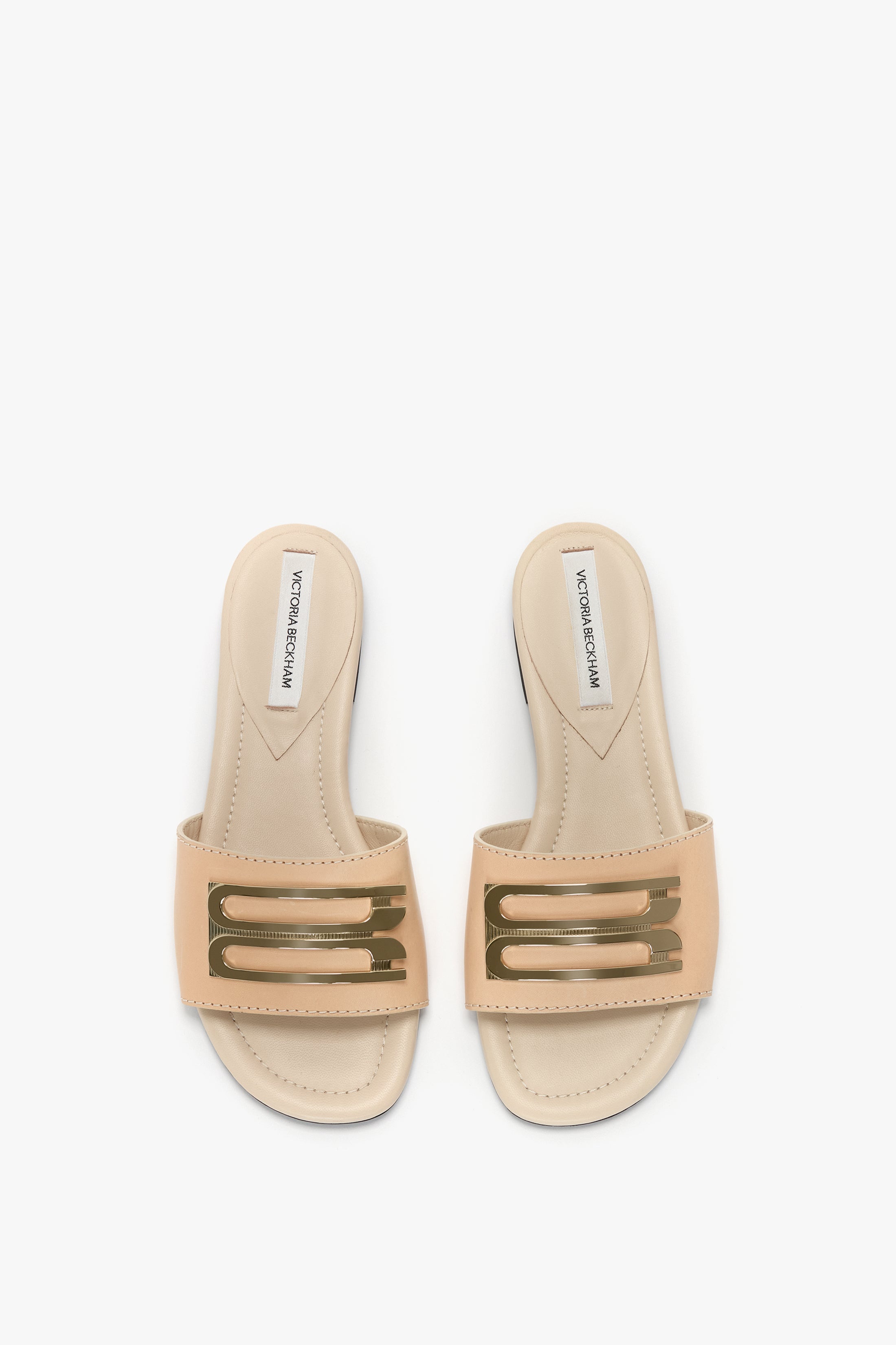 B Buckle Slide In Natural Leather - 4