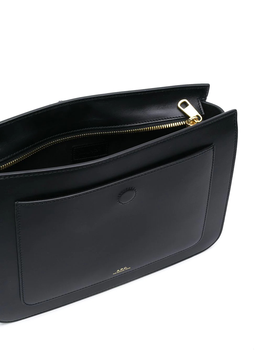 trapezoid pocket detail shoulder bag - 5