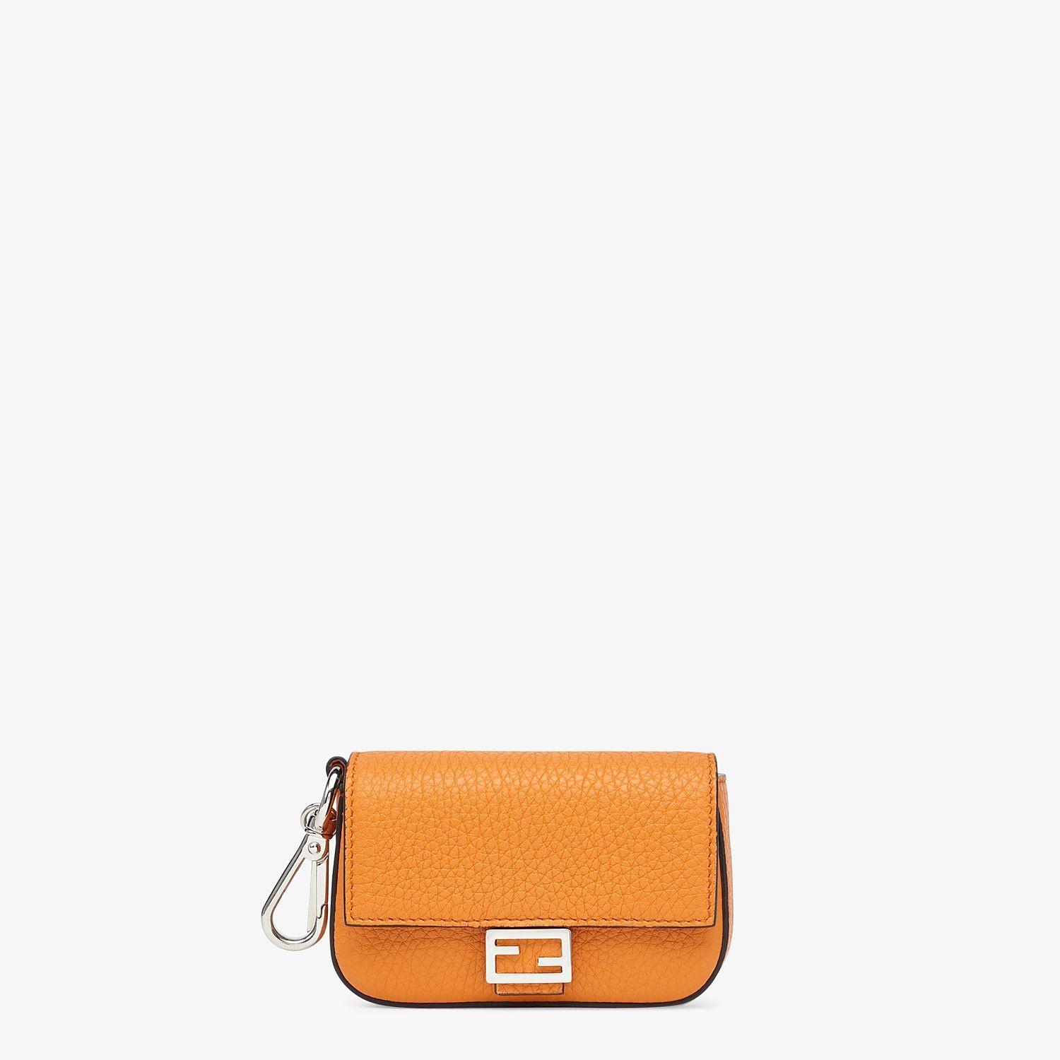 Orange leather charm - 1