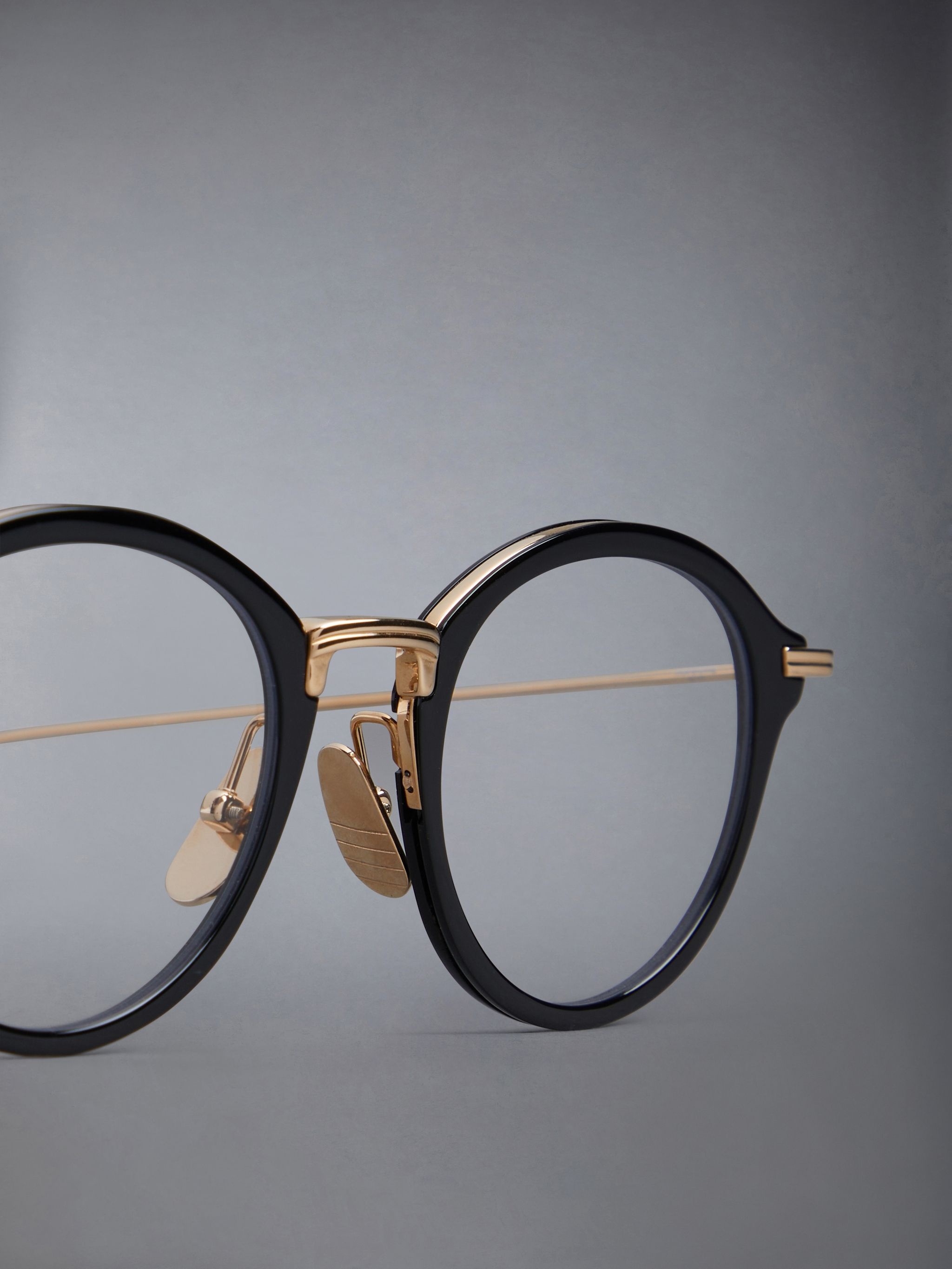 ROUND EYEGLASSES IN ACETATE AND TITANIUM - 5