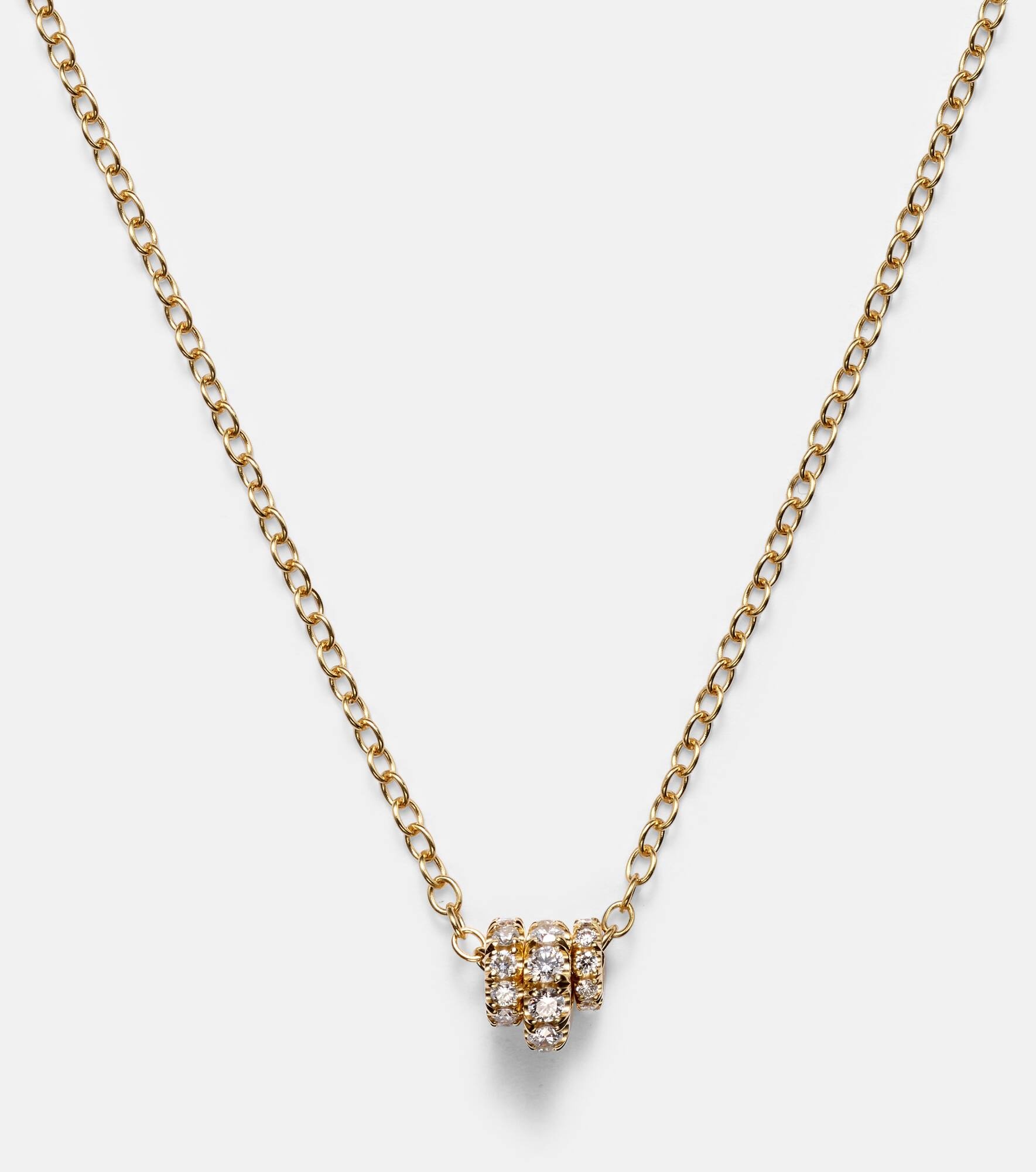 Vesta 18kt gold chain necklace with diamonds - 4