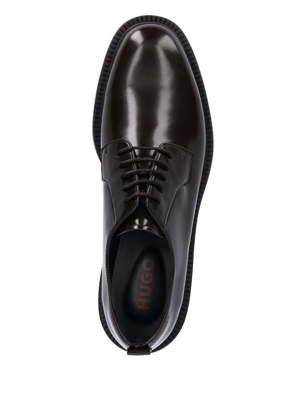 leather lace-up derby shoes - 3