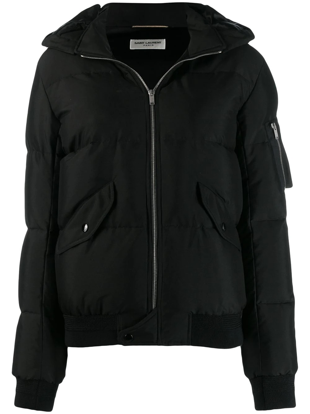 zipped padded jacket - 1