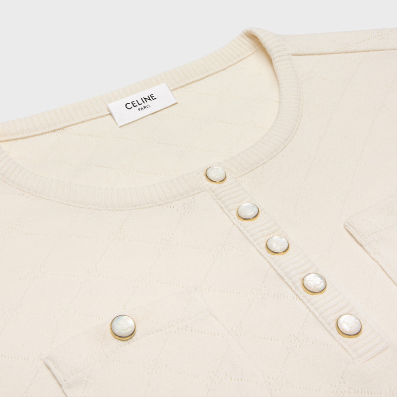 triomphe crop top in jersey pointelle 3