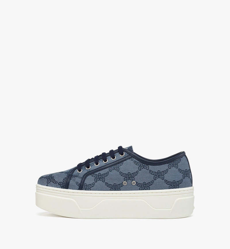 MCM Skyward Platform Sneakers in Lauretos Jacquard outlook