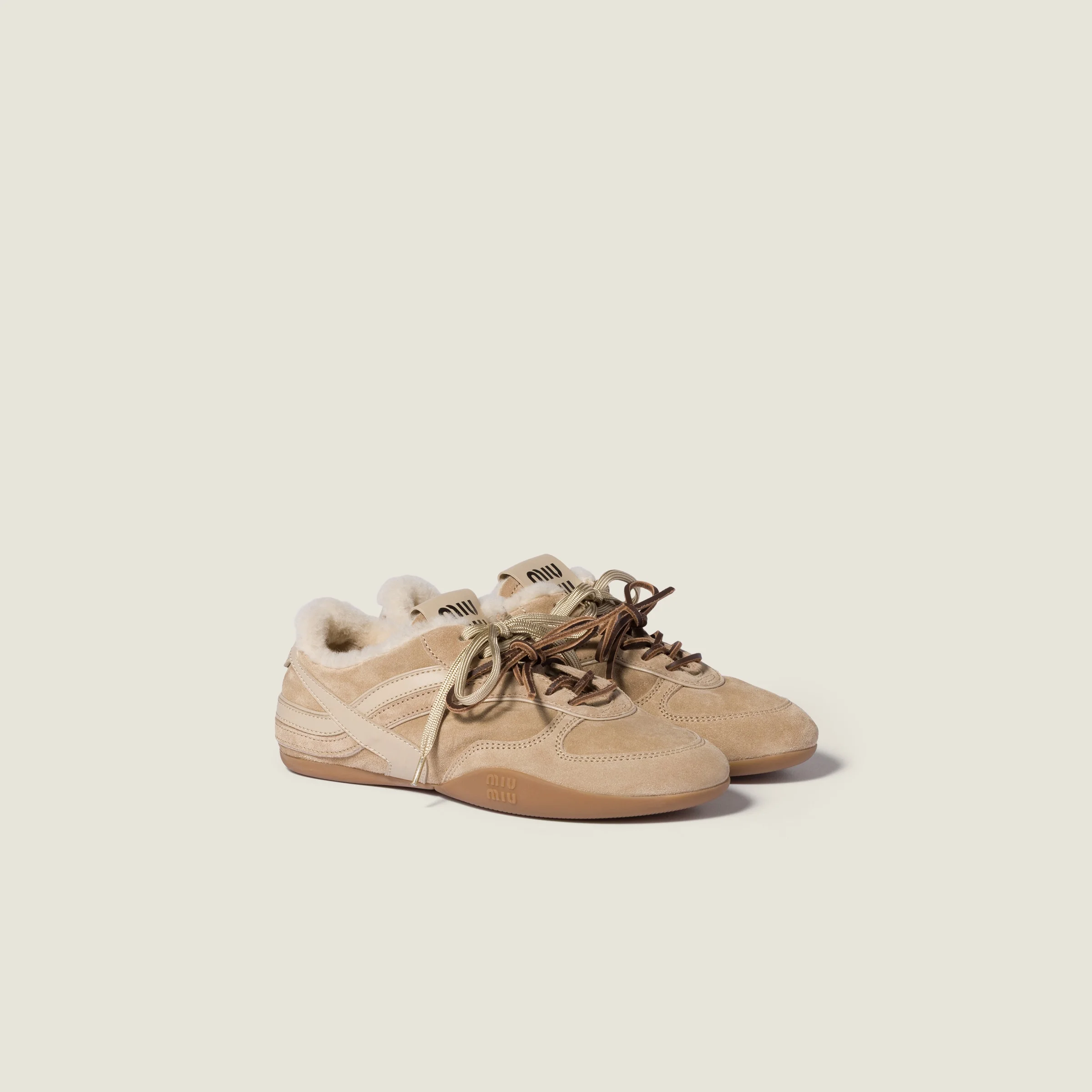 Gymnasium suede and shearling sneakers - 1