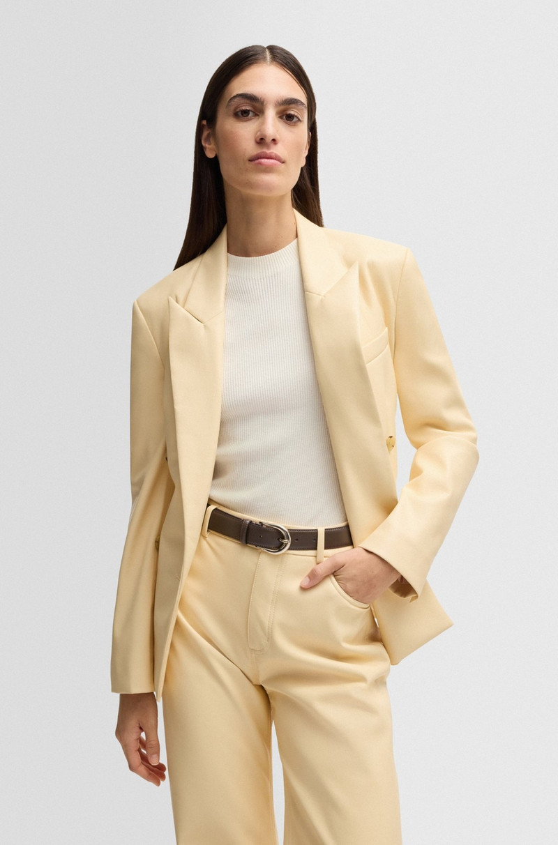 BOSS ITALIAN-LEATHER BELT WITH LOGO BUCKLE outlook