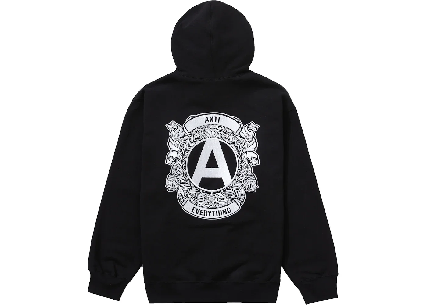 Supreme Anti Hooded Sweatshirt Black - 1