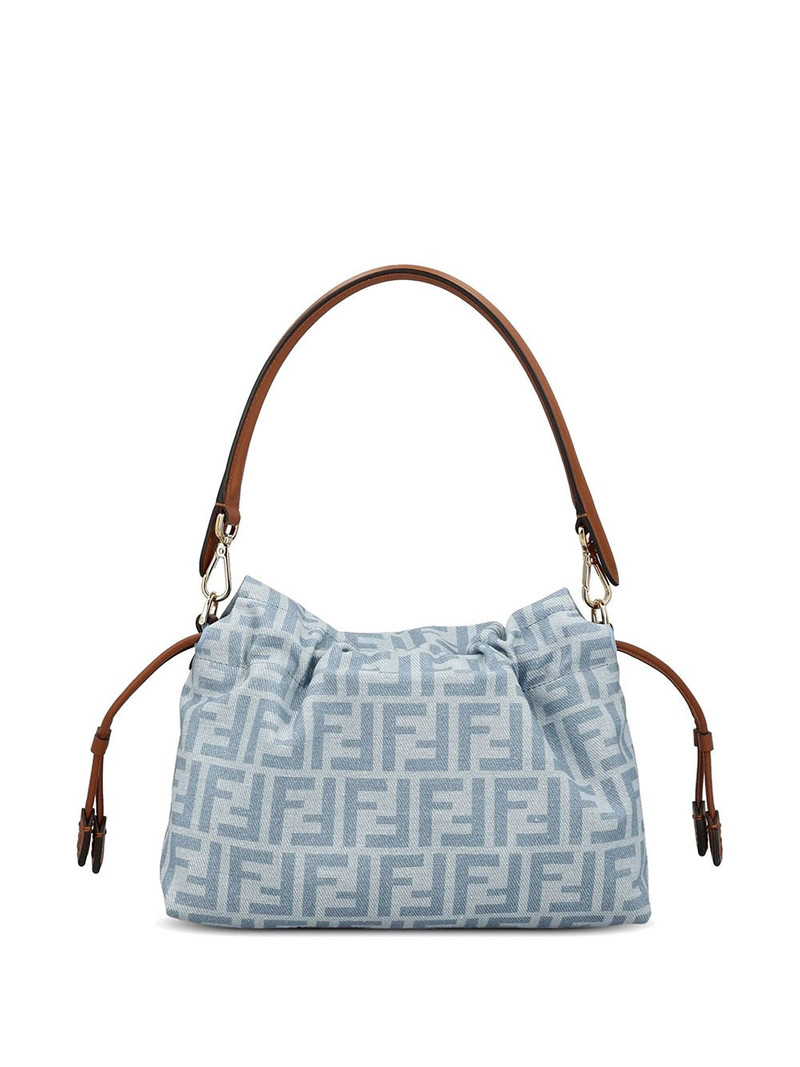 FENDI MOTHER BAGUETTE MEDIUM BAG IN DENIM FF outlook