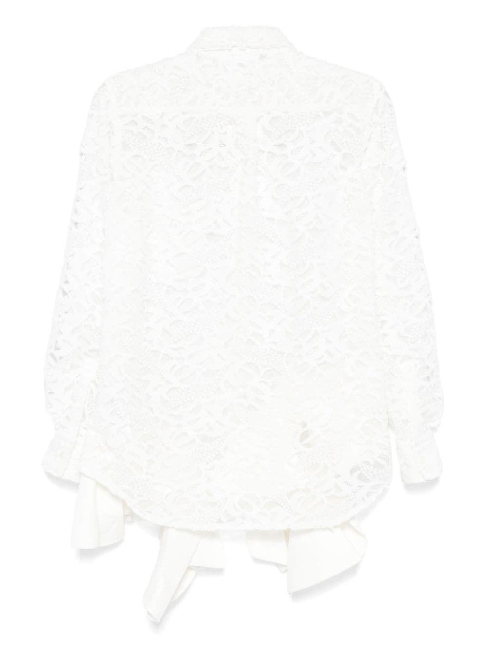 guipure-lace shirt - 2