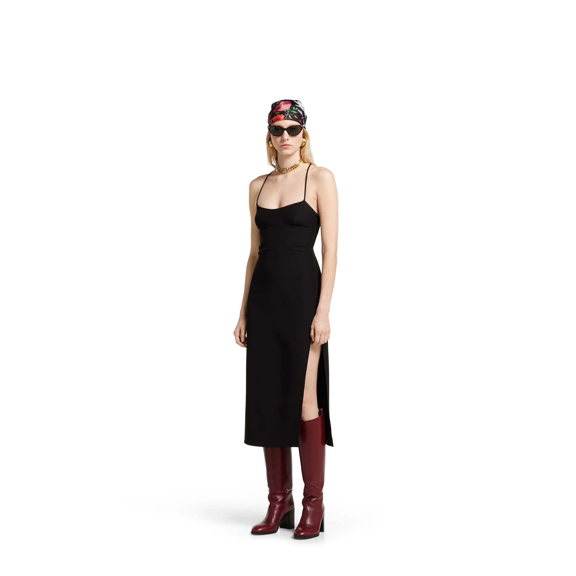 Silk dress with crystal Horsebit - 3