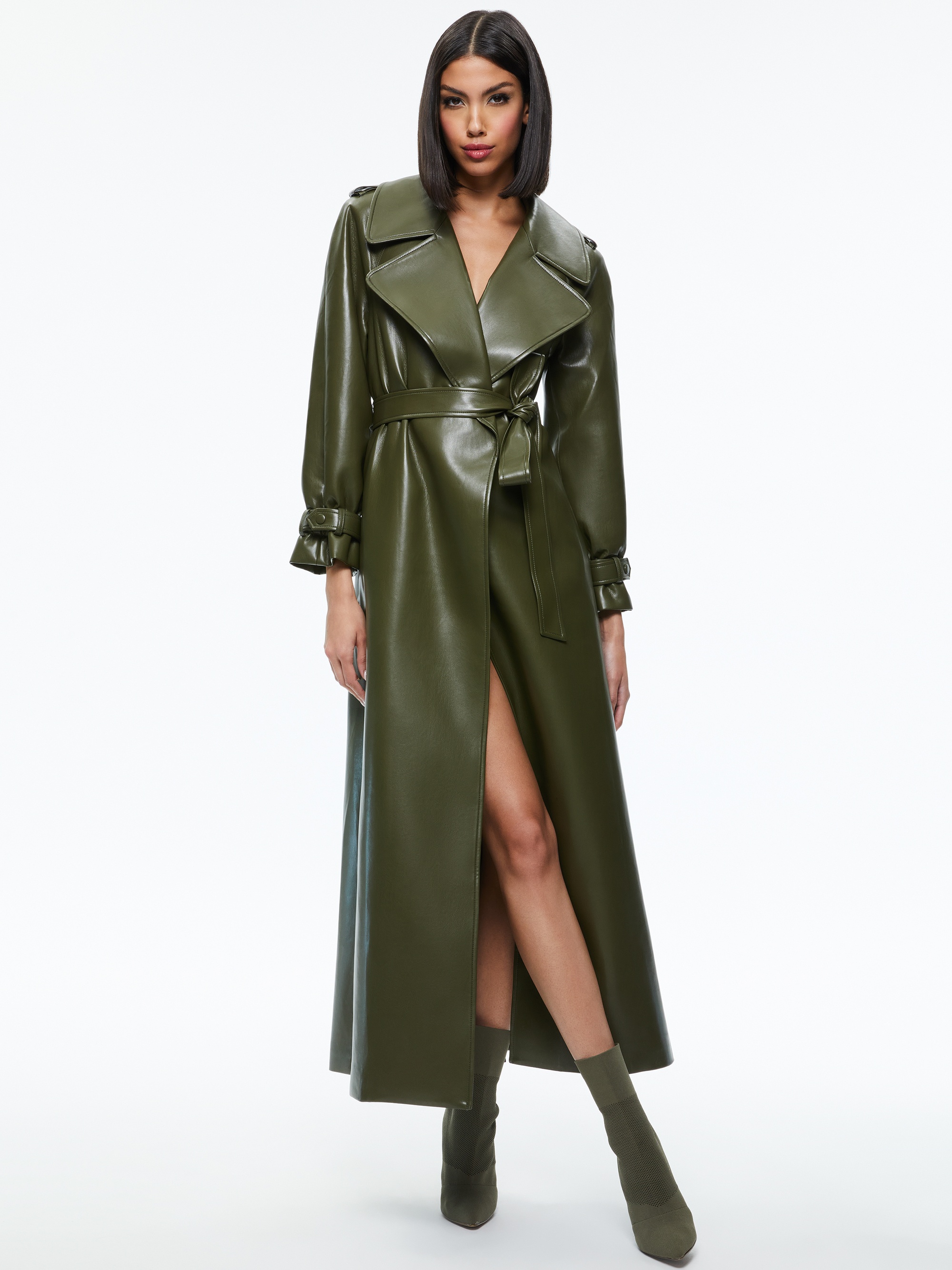 JARRETT VEGAN LEATHER TRENCH COAT - 6