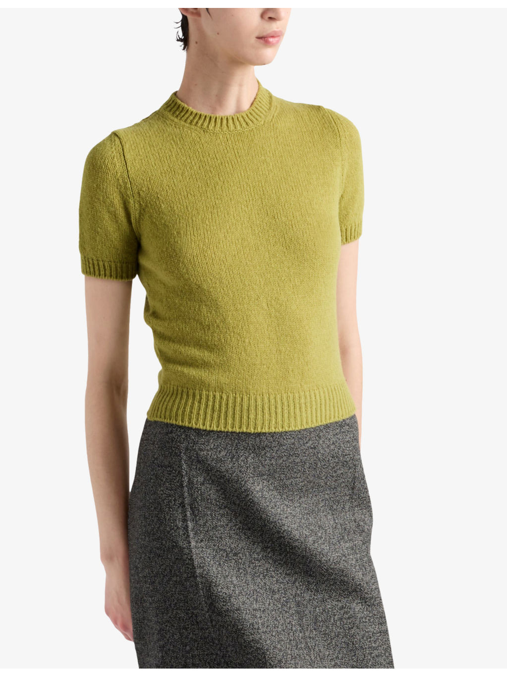 Short-Sleeve Knitted Cashmere Jumper - 3