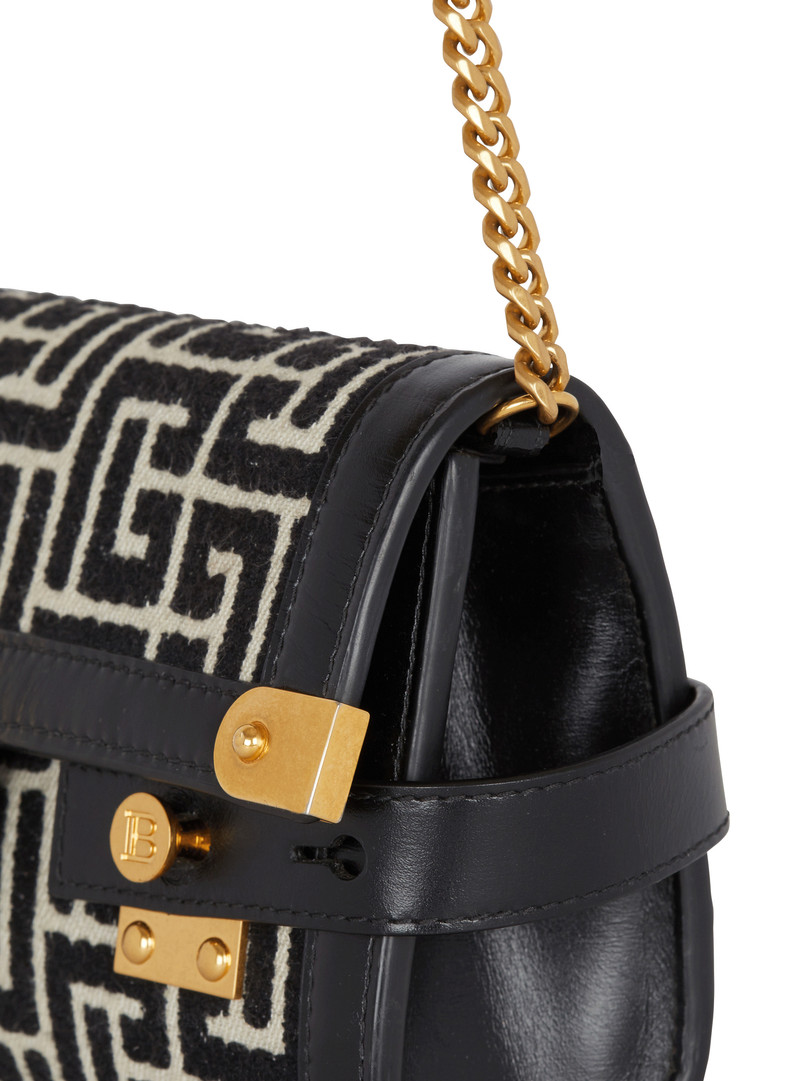 B-Buzz 23 jacquard and leather Clutch bag 5
