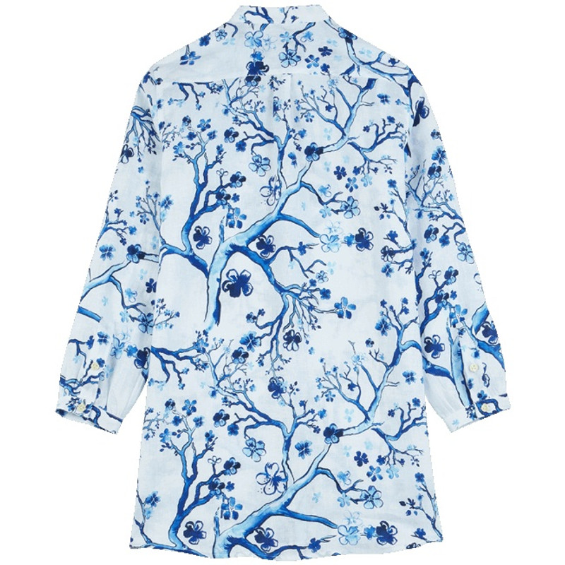 Vilebrequin Women Linen Shirt Dress Cherry Blossom outlook