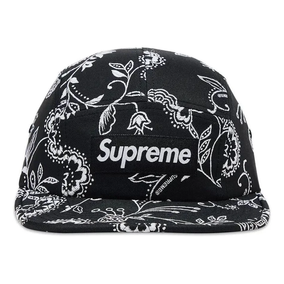 Supreme Floral Jacquard Camp Cap 'Black' SS25H36-BLACK - 1