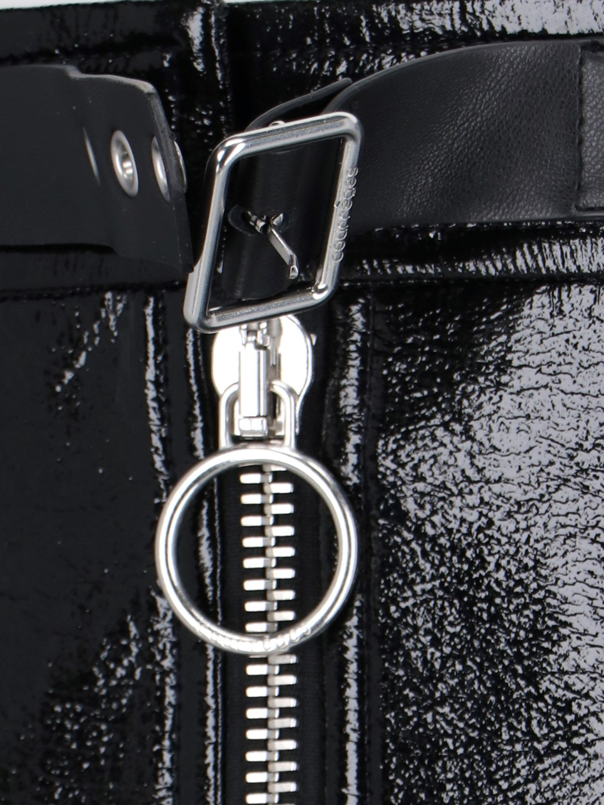 "BUCKLED ZIPPED" MINI SKIRT - 3