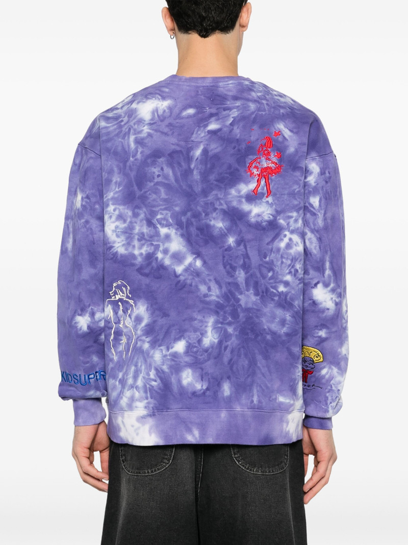 logo-embroidered dyed sweatshirt 4