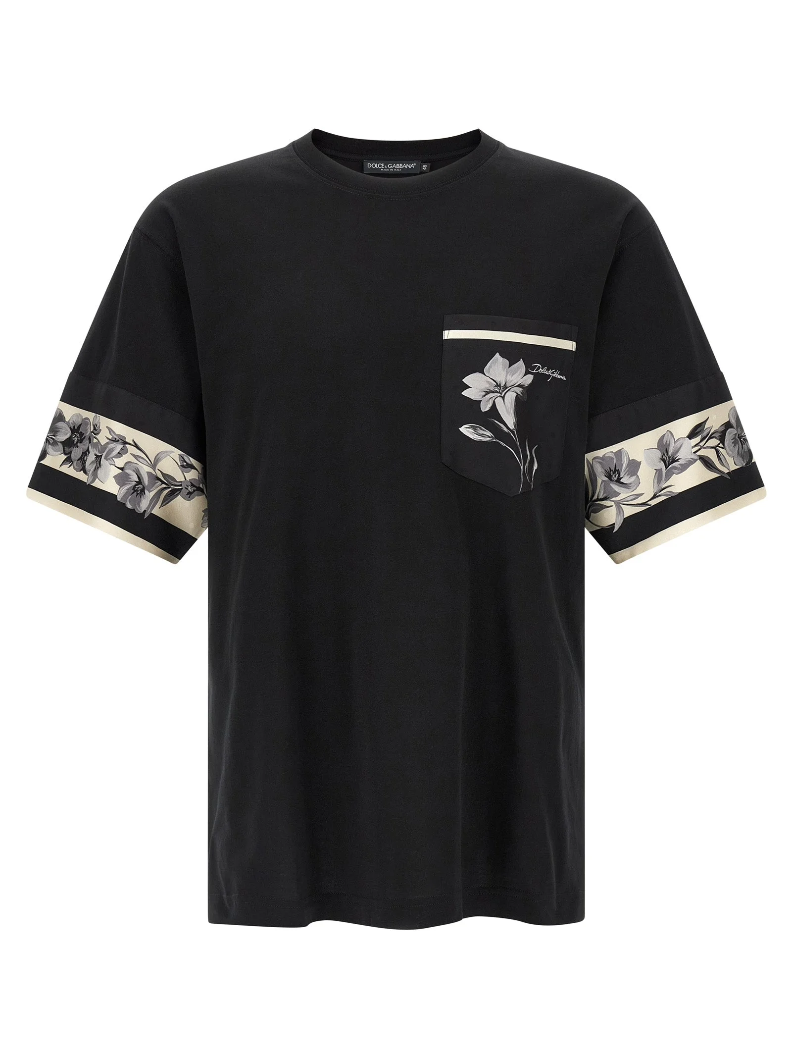 Dolce & Gabbana Men Silk Detail T-Shirt - 1