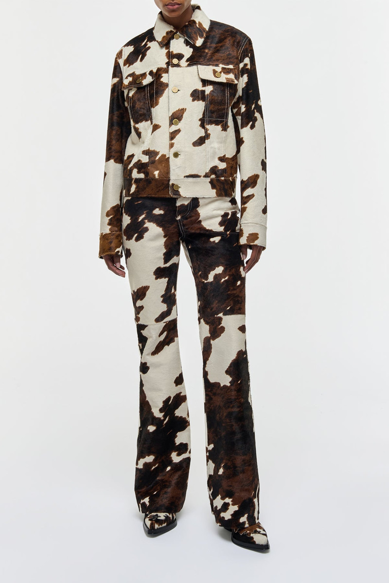 GABRIELA HEARST Miran Jacket in Ivory Cognac Multi Pony Hair outlook