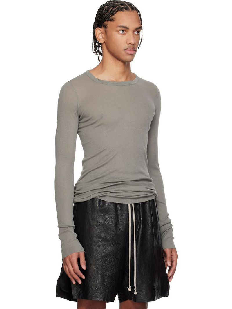 Gray Temple Rib LS T-shirt 2