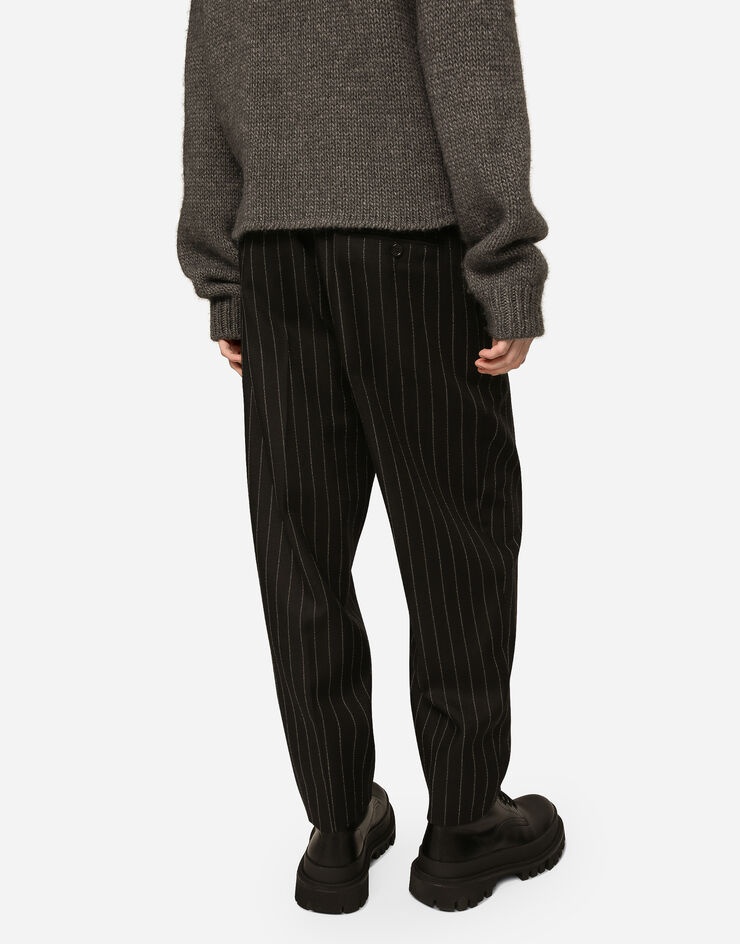 Pinstripe wool pants - 4
