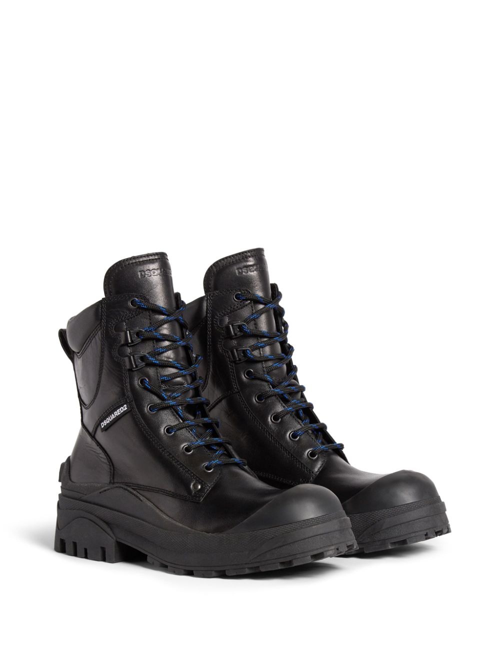 panelled-design leather boots - 2