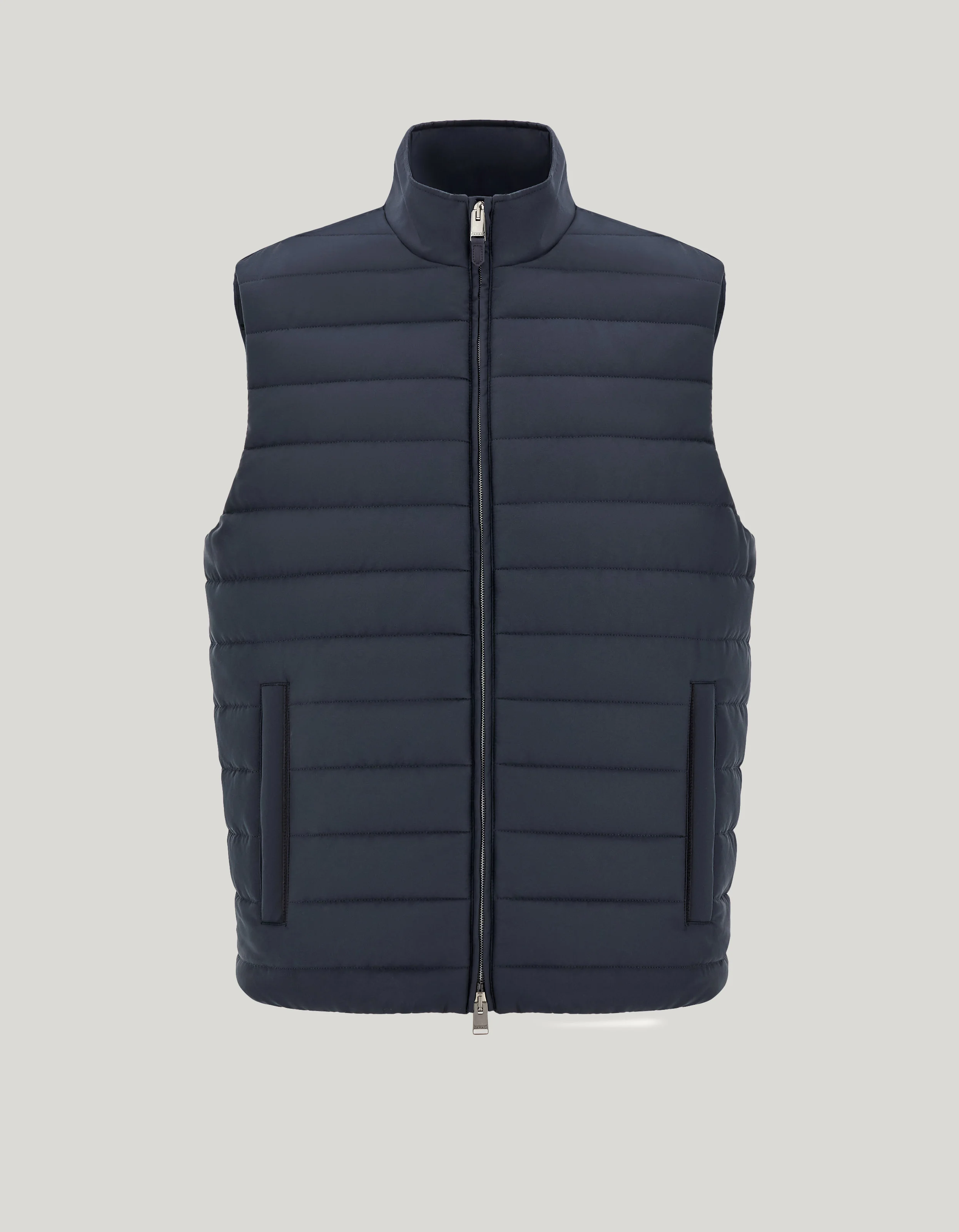 BLUE TECHNICAL FABRIC REGULAR-FIT VEST - 1