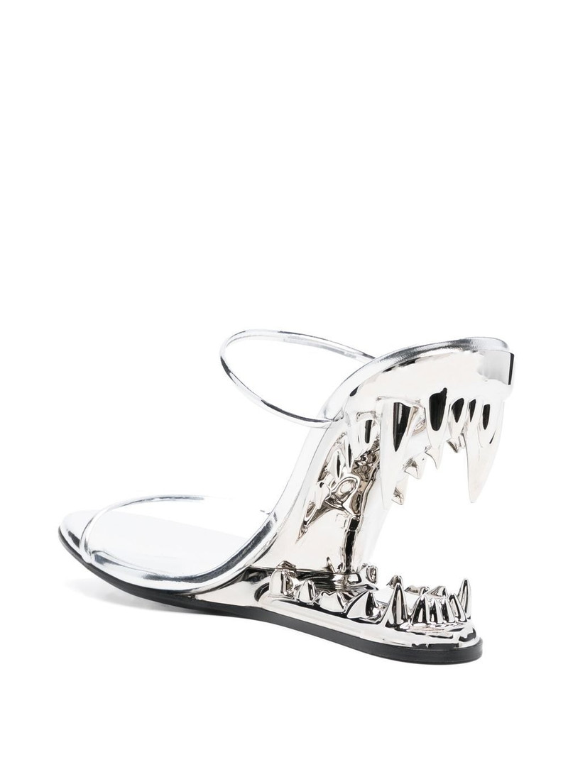 metallic 105mm heeled sandals 3