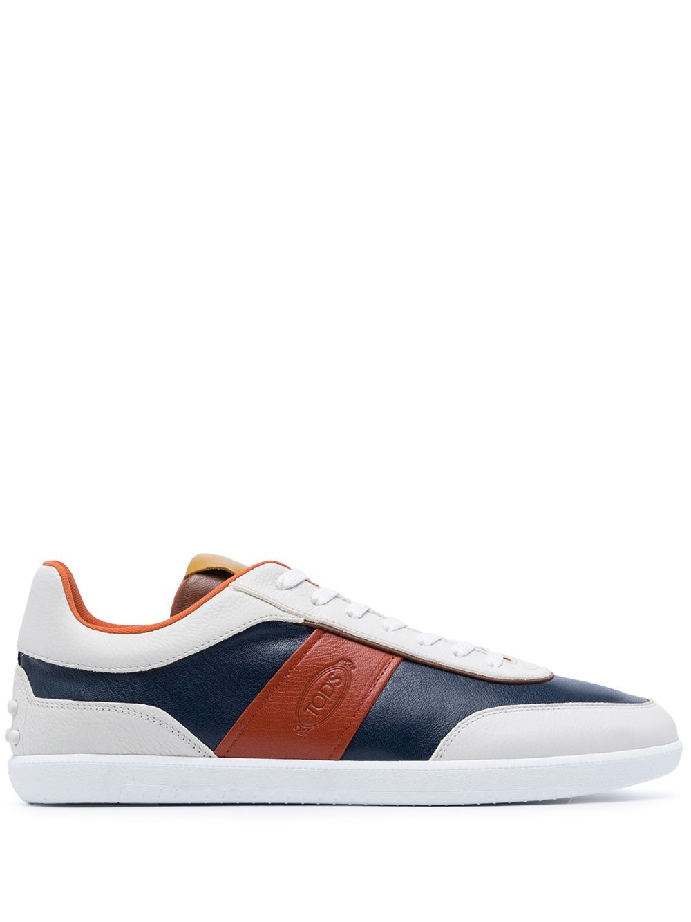 colour-blocked low-top sneakers - 1