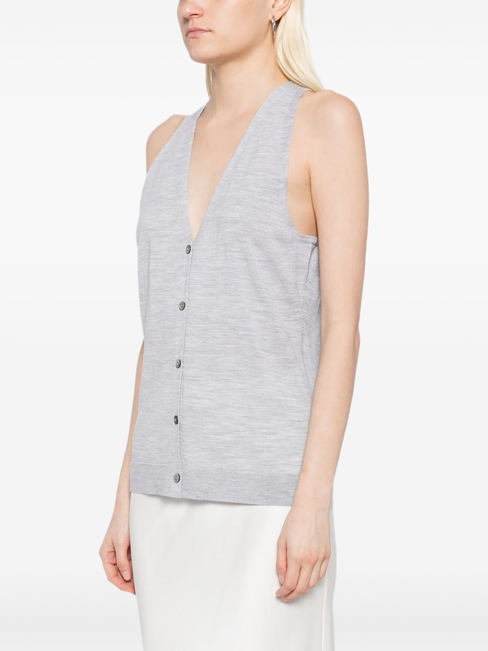 wool knitted vest - 3