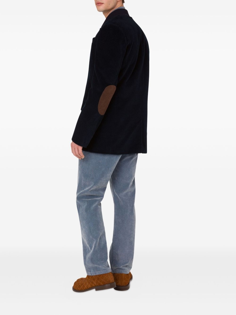 corduroy toggle-fastening blazer - 3