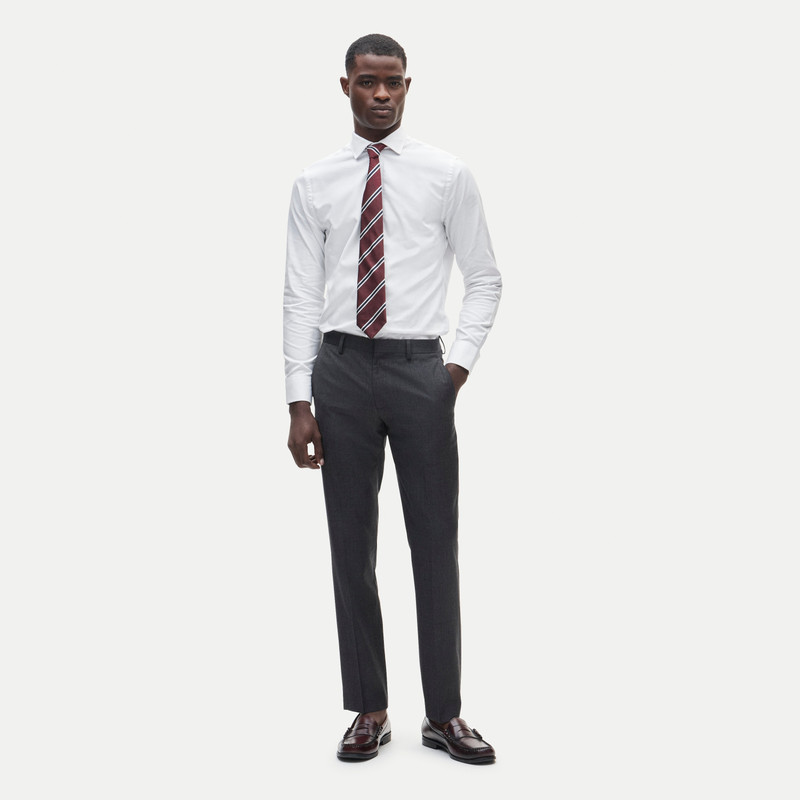 Slim-fit Ludlow Premium fine cotton dress shirt in dobby 6