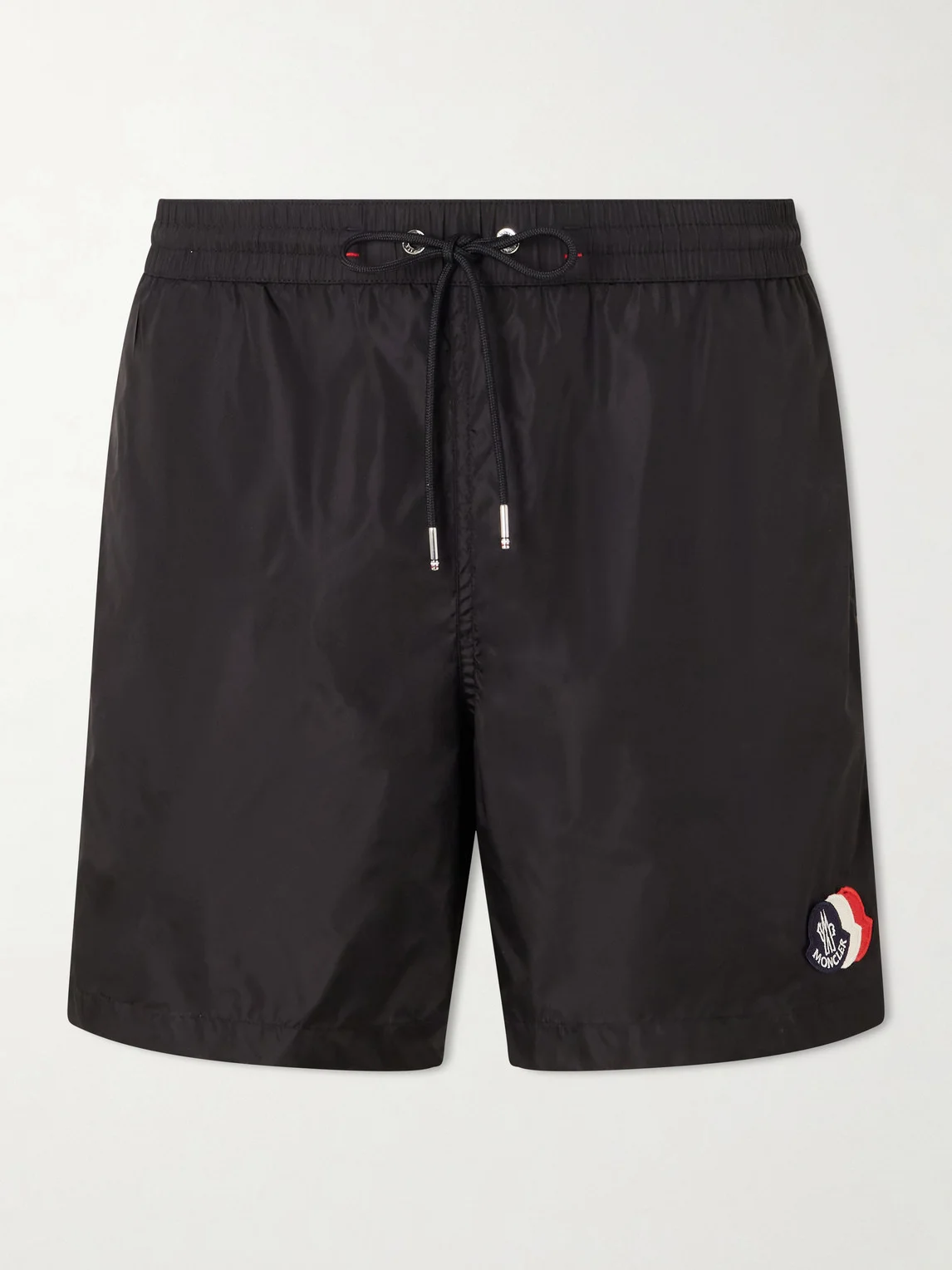 Slim-Fit Mid-Length Logo-Appliquéd Swim Shorts - 1