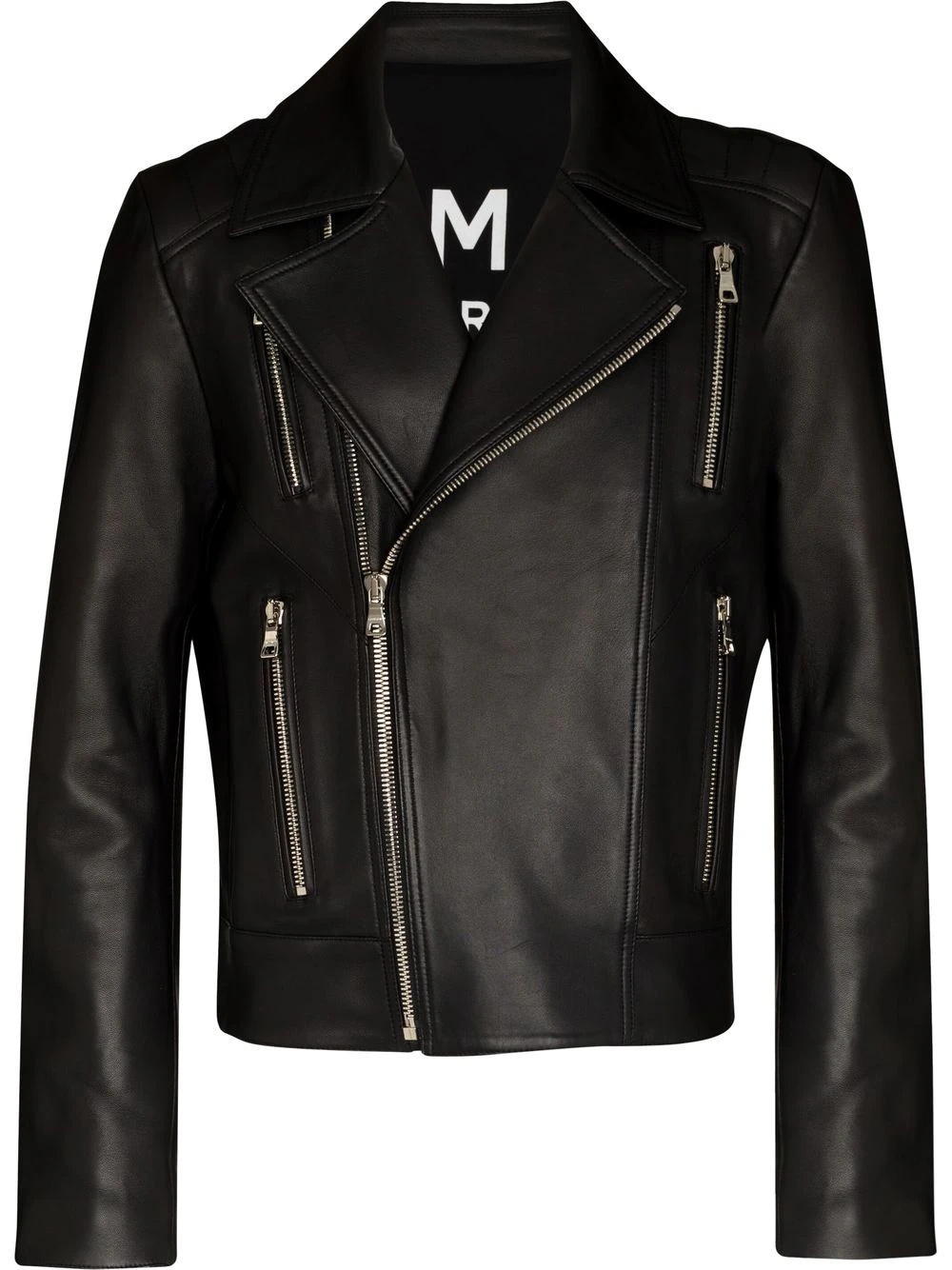 leather biker jacket - 1