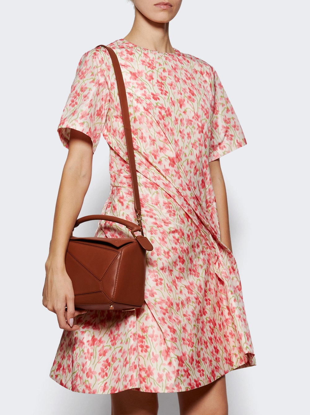 Twisted Dress White And Pink Floral - 2
