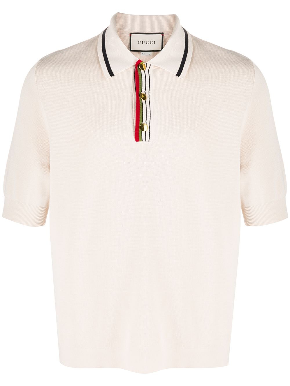 Web-trimmed polo shirt - 1