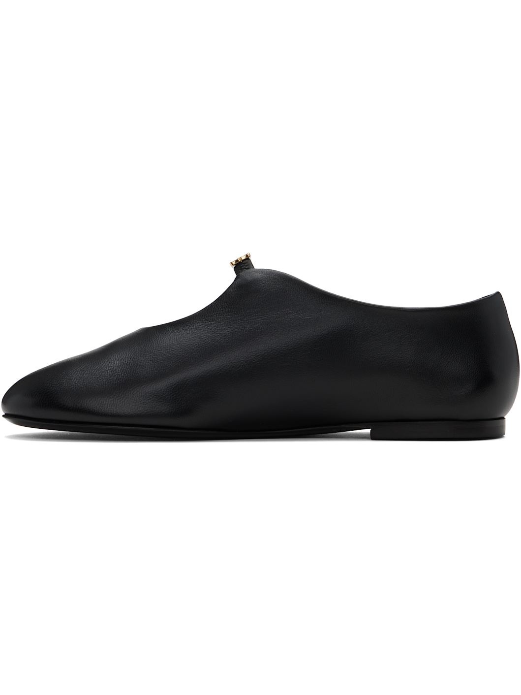 Black 4G Liquid Ballerina Flats - 3