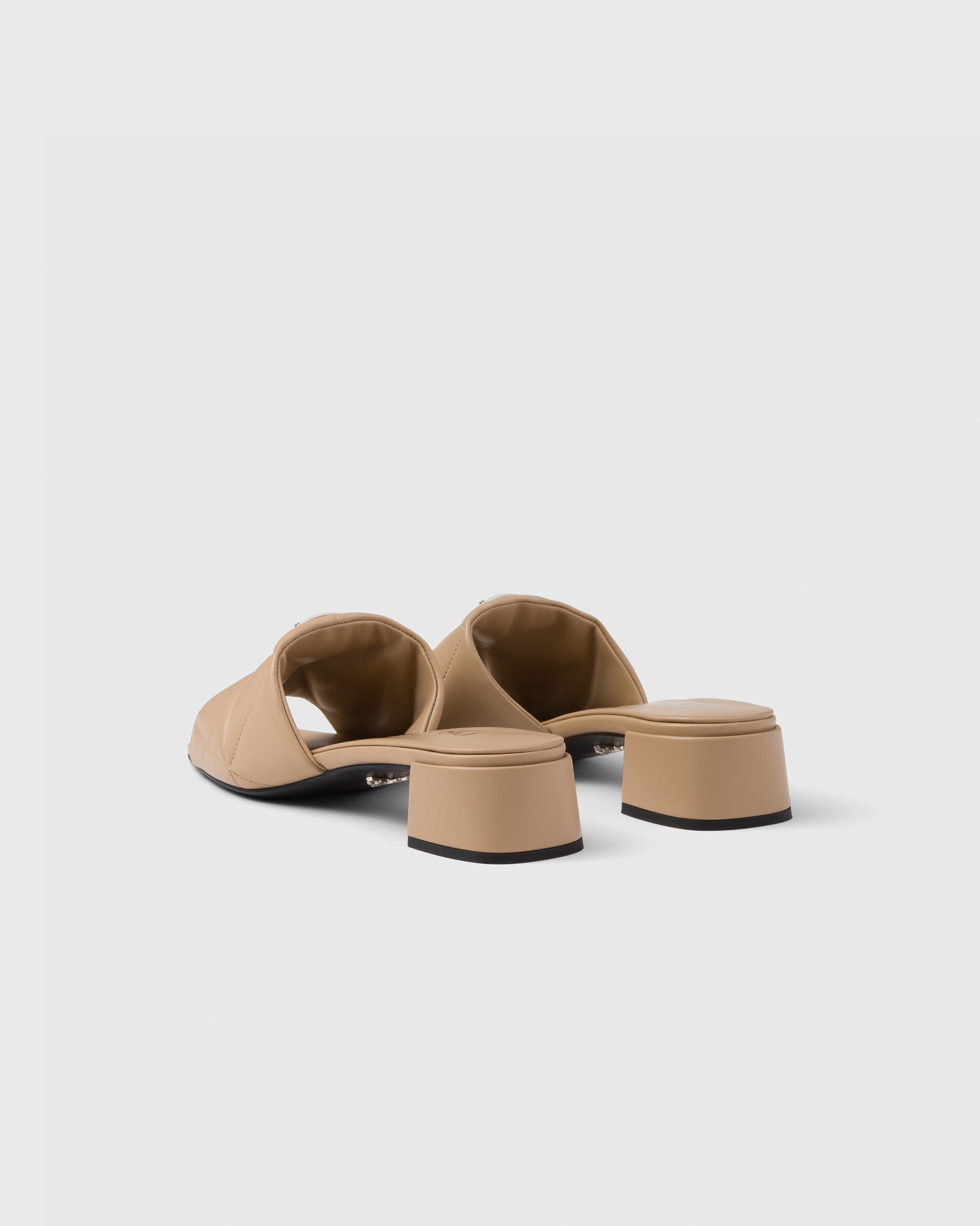 Quilted nappa leather slides - 4