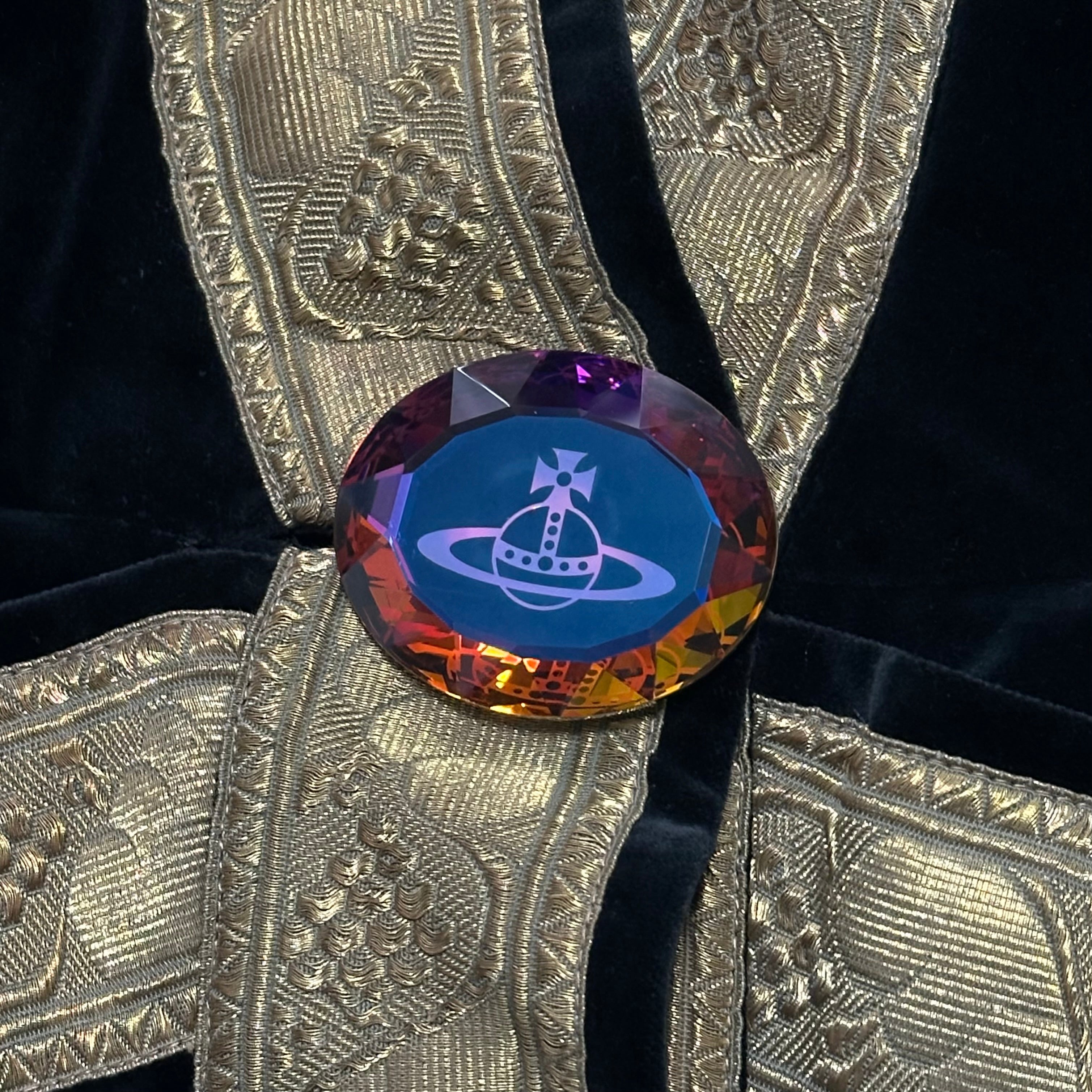 VIVIENNE WESTWOOD Fall Winter 1998 "Dressed To Scale" Velvet Brocade Jacket with Orb Buttons - 6