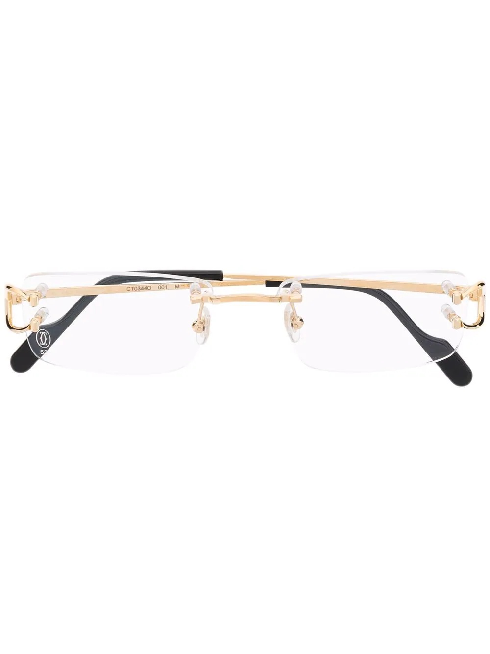 rimless square-frame glasses - 1