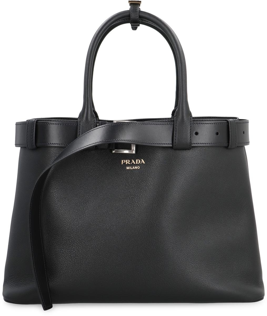 PRADA PRADA BUCKLE LEATHER BAG - 2