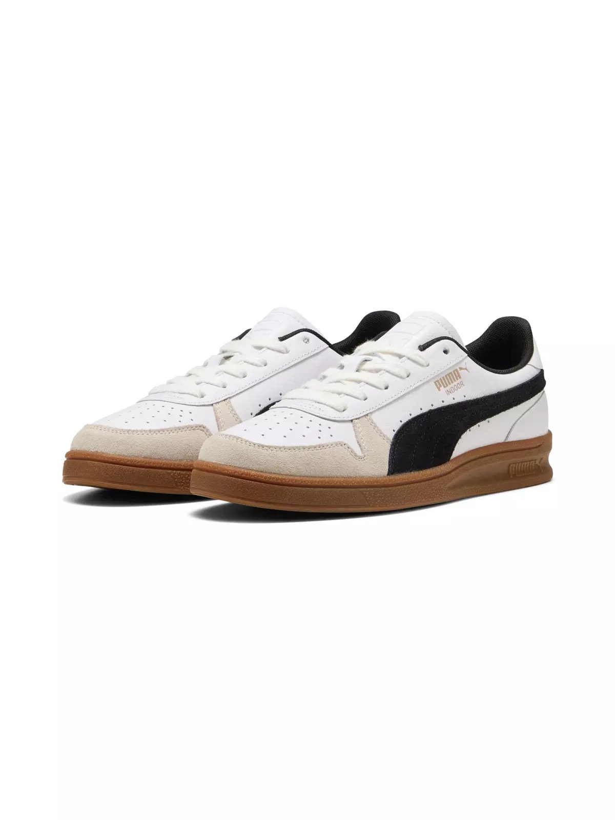 PUMA Indoor "PUMA White/PUMA Black/Gum" Men's Shoe - 3