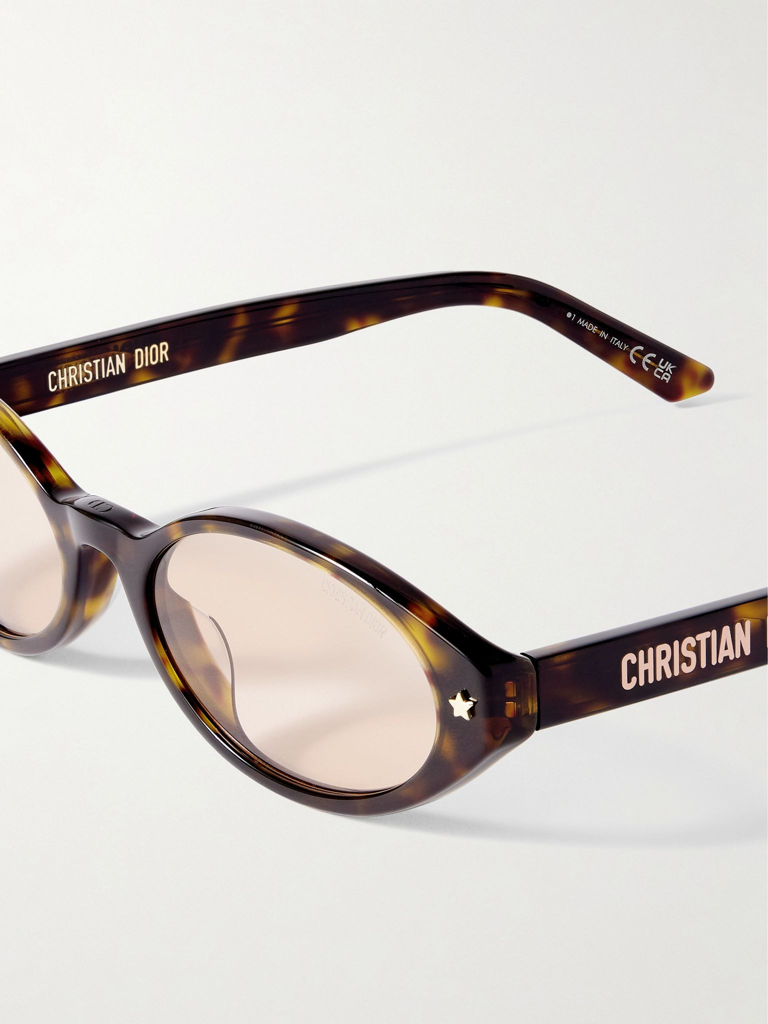 DiorPacific R1I oval-frame tortoiseshell acetate sunglasses Tortoiseshell - 4