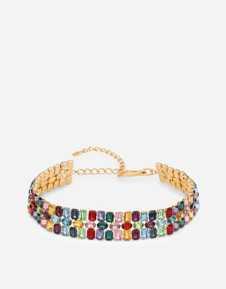 Belt with multi-colored rhinestones - 1