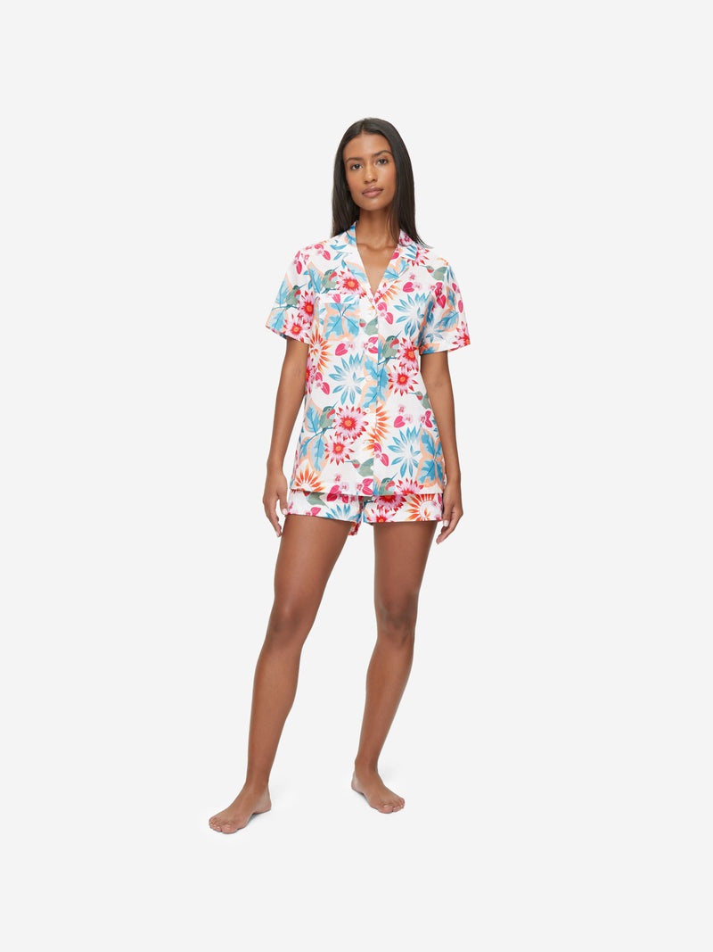 Women's Short Pyjamas Ledbury 60  Cotton Batiste White - 3