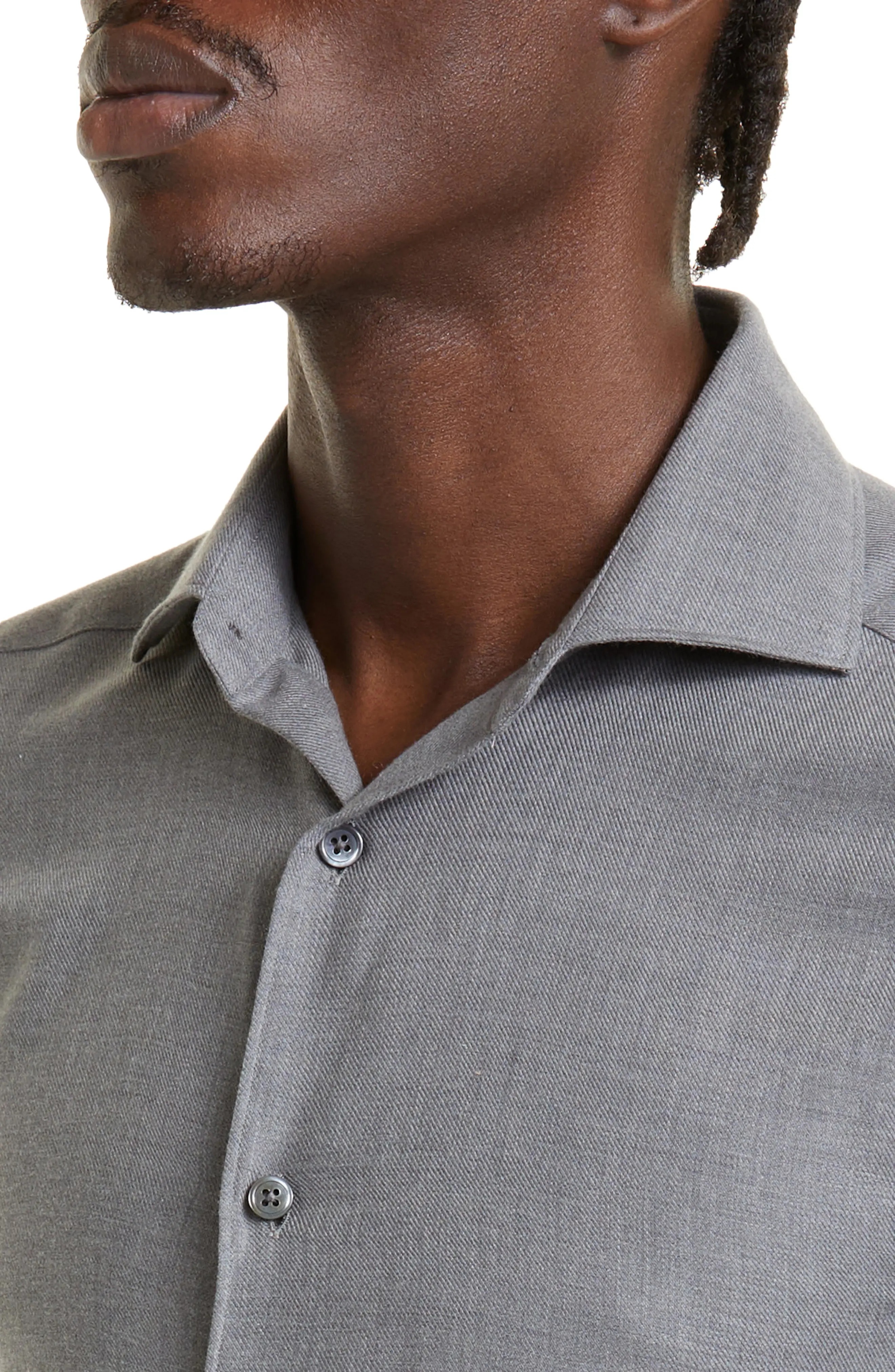 Cashco Cotton & Cashmere Button-Up Shirt - 4